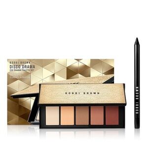 Bobbi Brown Disco Drama Eyeshadow Palette & Black Gel Eyeliner~NIB $118 Value